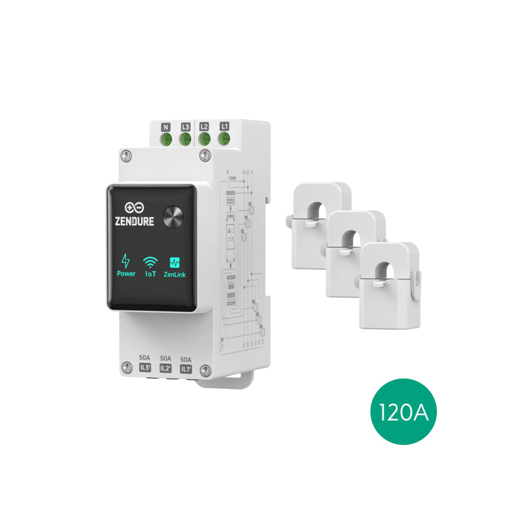Zendure Smart Meter 3CT Compteur électrique triphasé Station électrique de balcon Moniteur d'énergie DIN