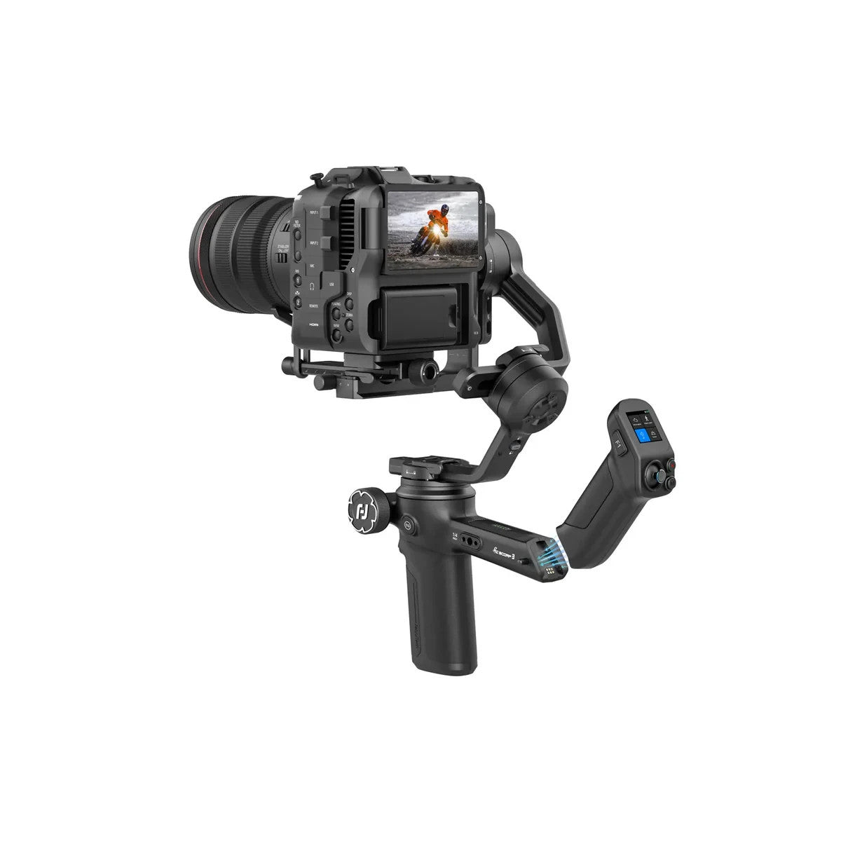 FeiyuTech SCORP 3 DSLR Gimbal Kamera Stabilisator mit AI-Tracking für Sony Canon