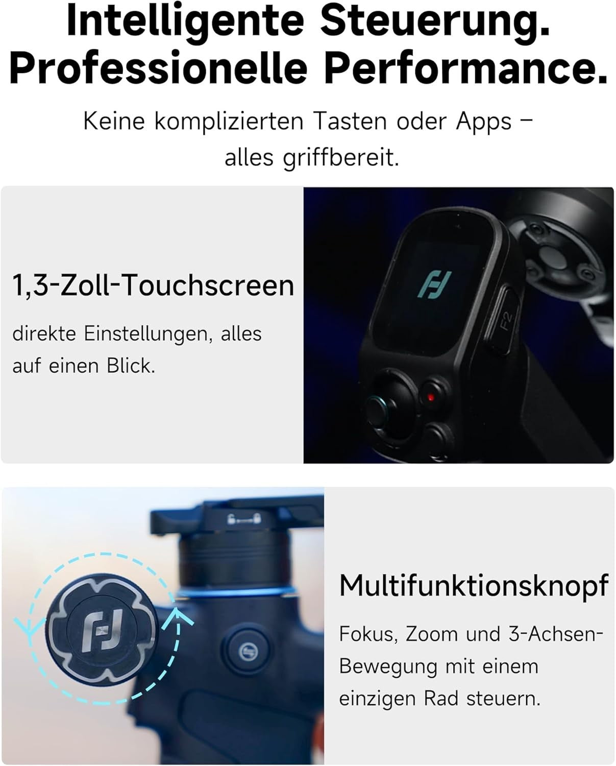 FeiyuTech SCORP MINI 3 3-Achsen-Smartphone Gimbal mit Integriertem AI-Tracking