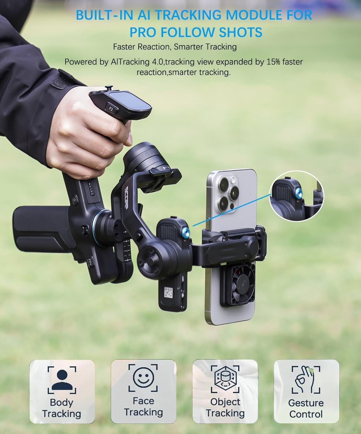 FeiyuTech SCORP MINI 3 3-Achsen-Smartphone Gimbal mit Integriertem AI-Tracking