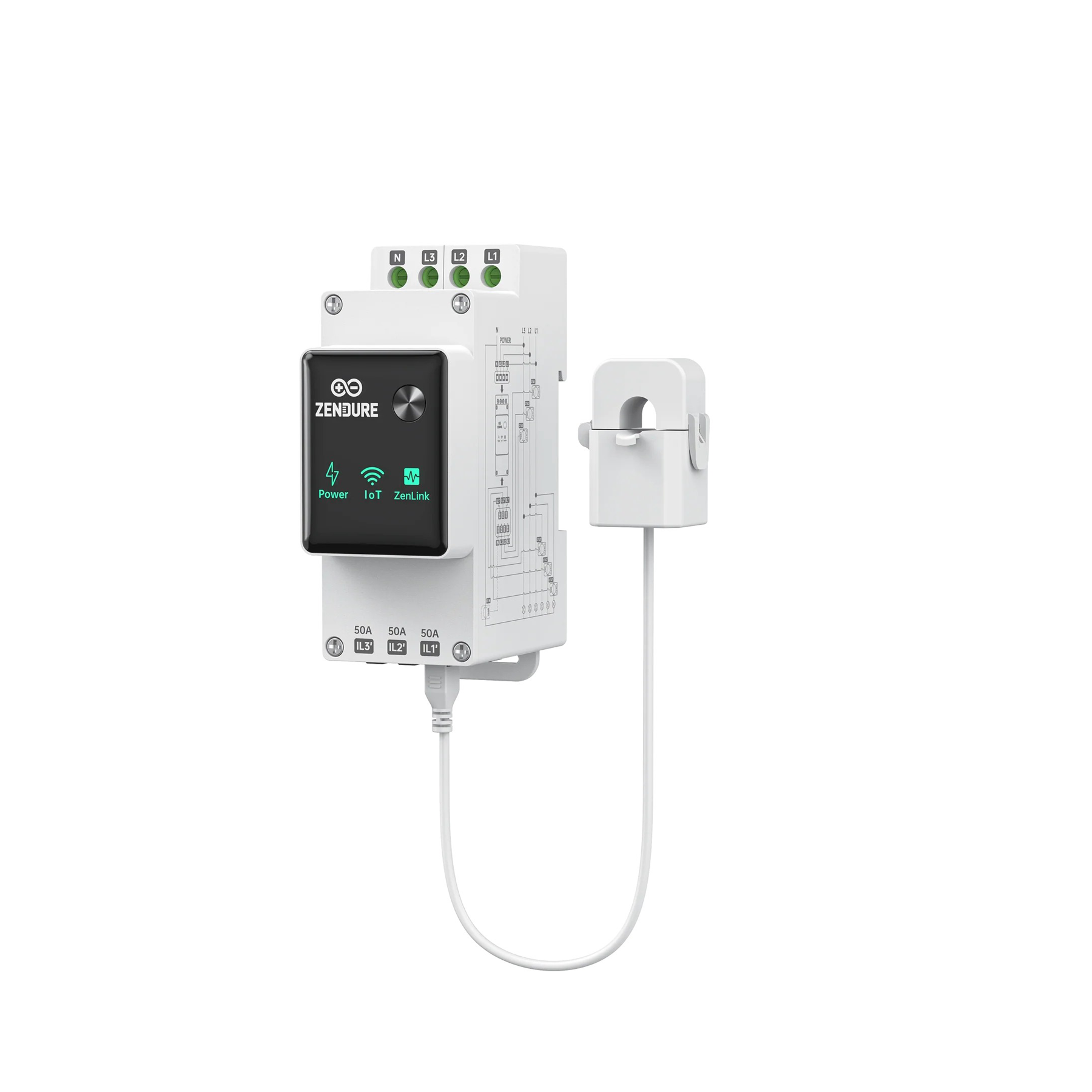 Zendure Smart Meter 3CT Compteur électrique triphasé Station électrique de balcon Moniteur d'énergie DIN