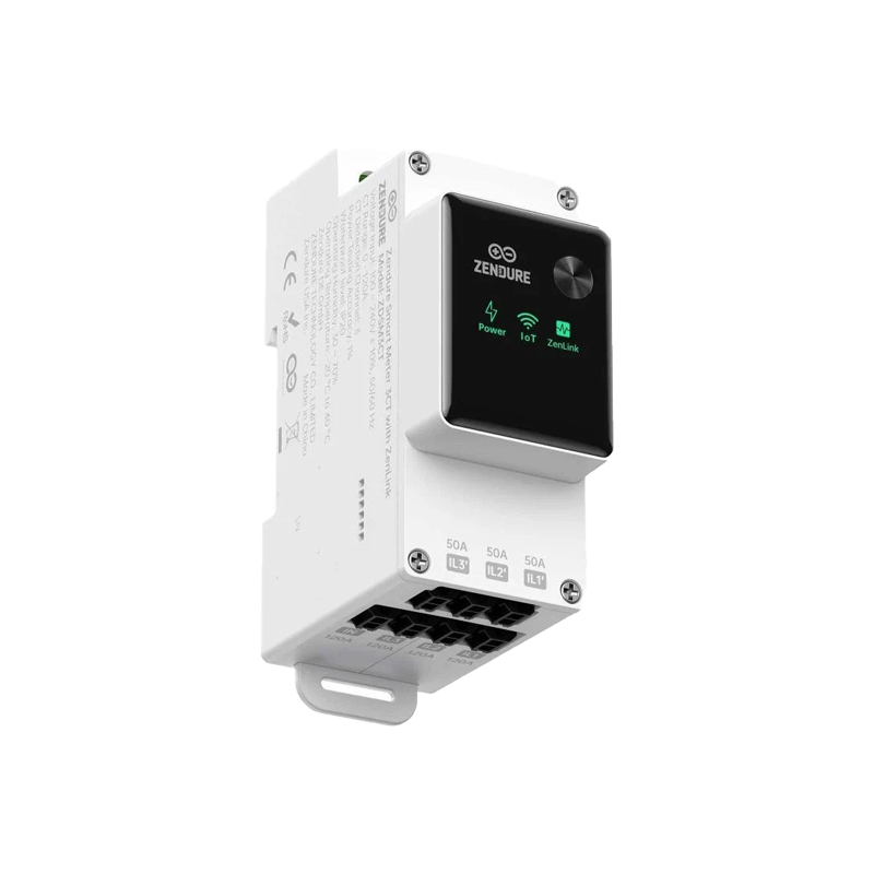 Zendure Smart Meter 3CT Compteur électrique triphasé Station électrique de balcon Moniteur d'énergie DIN