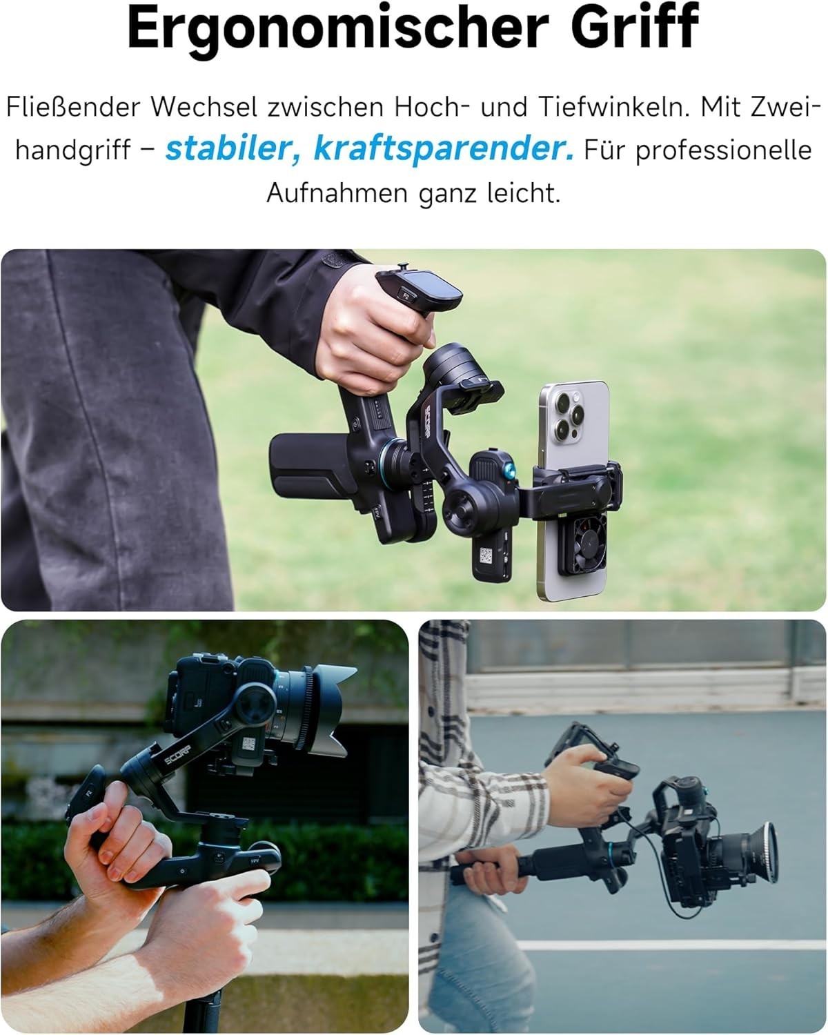 FeiyuTech SCORP MINI 3 3-Achsen-Smartphone Gimbal mit Integriertem AI-Tracking